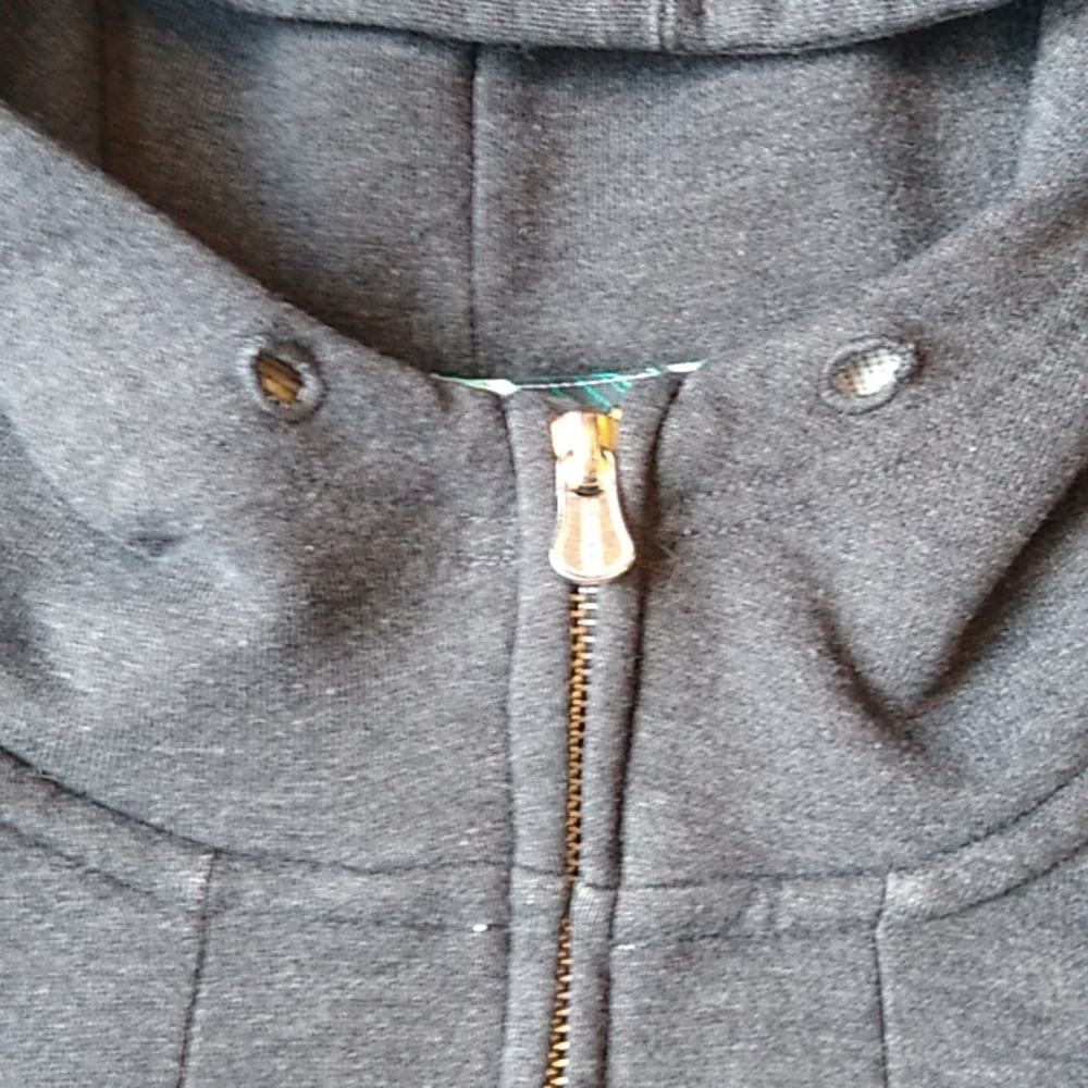 Adidas Neo Long Full Zip Hoodie Athletic Sweat Jacket Women's M. Gray Aqua/White - Picture 4 of 10